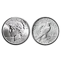 1935 "4 Ray" Peace Silver Dollar Coin